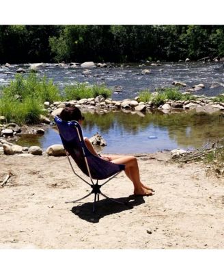 Lightspeed Outdoors Tall Swivel Camp Chair, Blue, 1