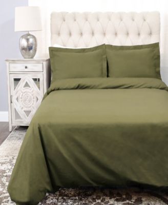 300-TC Crisp Cotton Percale Lightweight Duvet Cover Set, Full/Queen
