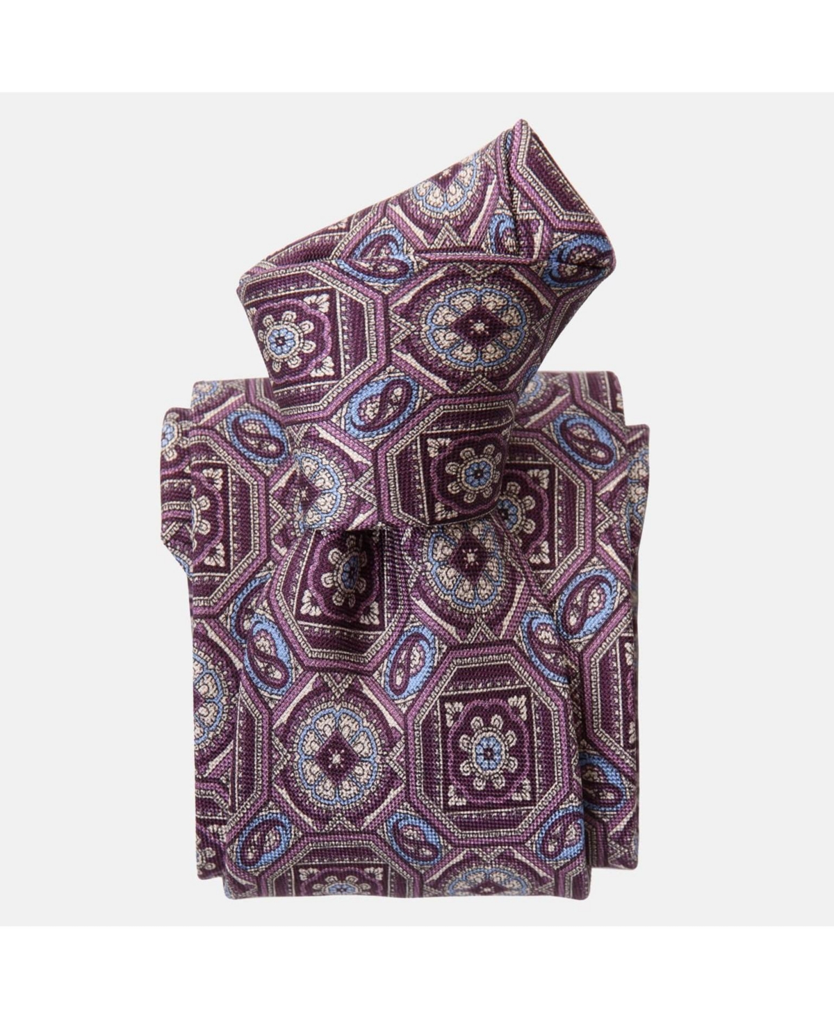 Men's Mantova - Printed Silk Tie for Men - Burgundy