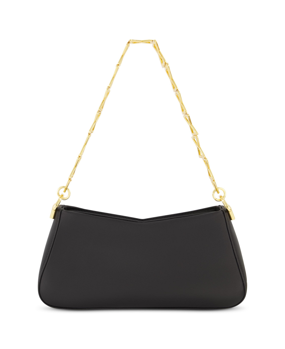 Nappa Leather Gold Strap Shoulder Bag - Taupe
