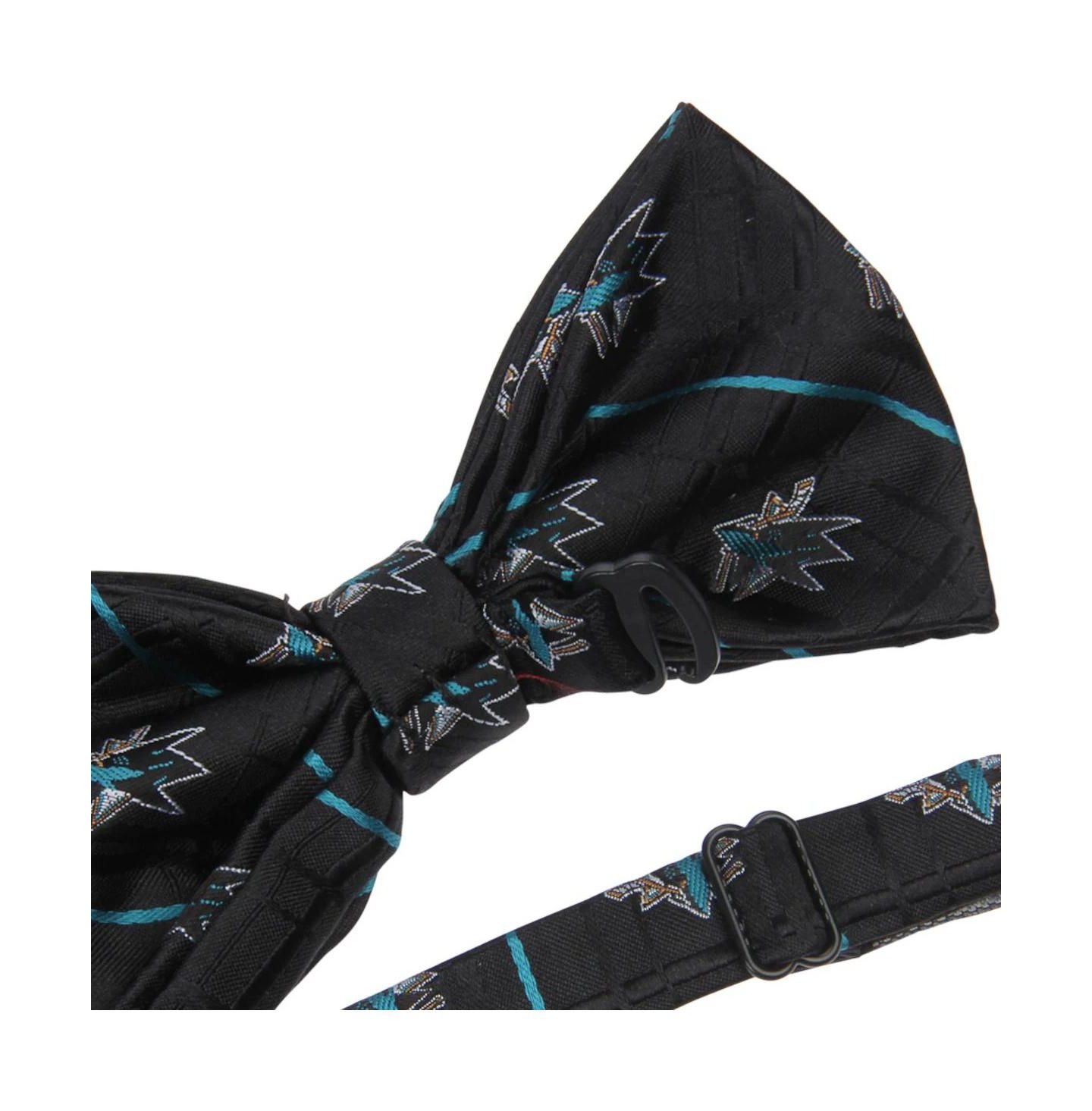 Мужской галстук-бабочка Eagles Wings Black San Jose Sharks Oxford Bow Tie — фото 2