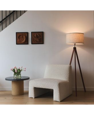 Eden 58" LED Traditional Tripod Floor Lamp with Fabric Drum Shade