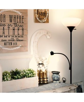 Sky Dome Plus 72" LED Torchiere Floor Lamp with 1 Reading Arm