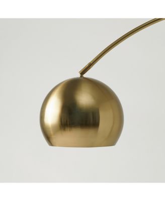 Olivia LED Contemporary Arc Floor Lamp with Heavy-Weighted Marble Base (75"), Bulb Included