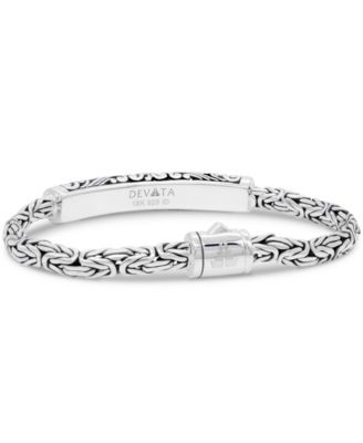 Bali Filigree with Borobudur Oval 5mm Chain Bracelet in Sterling Silver and 18K Gold