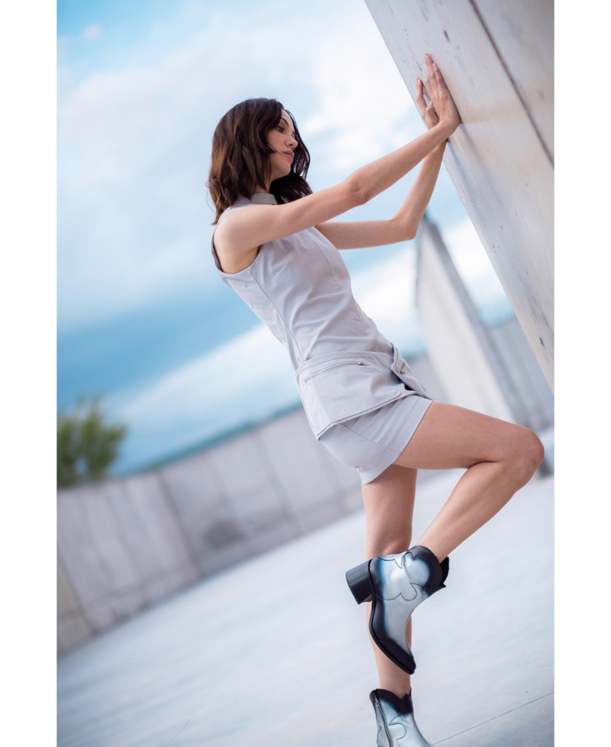 Bala Di Gala Italian Western Leather Booties Double Trouble By - Dual white and black