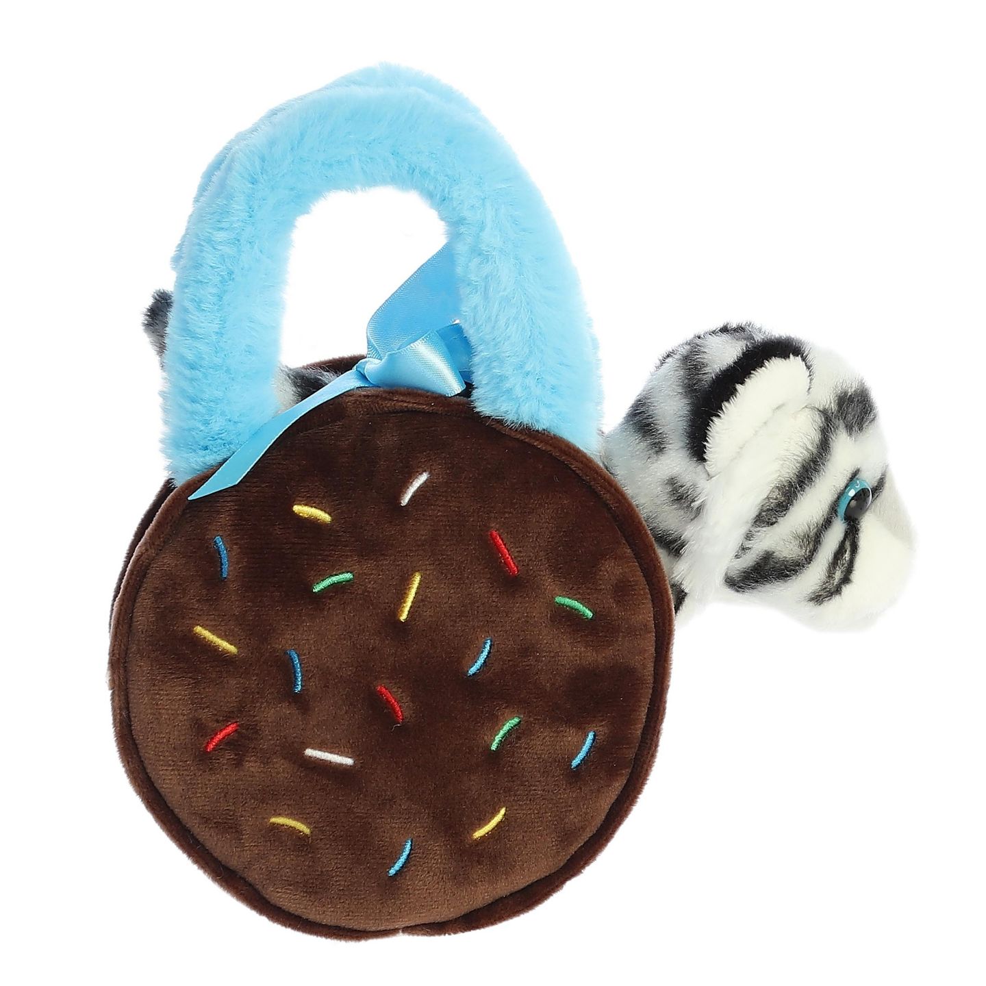Детские мягкие игрушки Aurora Fancy Pals Ice Cream Sandwich Tiger 8" Plush Carrier and Plush, 2-Piece Set — фото 1