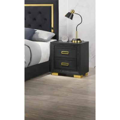Modern Glam 2-Drawer Nightstand