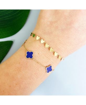 Gold Mirrored Heart Bracelet 14K Gold