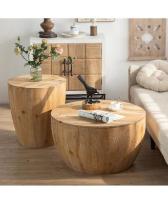  Vintage Bucket Coffee Table Set (2-Piece
