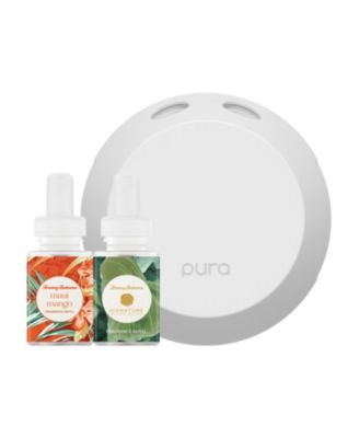 Smart Home Fragrance Device Starter Set 4 - Scent Diffuser for Home - Includes Fragrance Aroma Diffuser - Tommy Bahama Maui Mango and Signature Island Blend Scent Refills