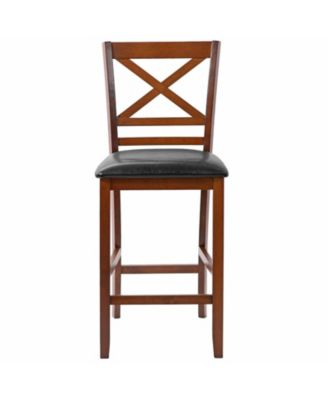 Set of 2 Bar Stools 25 Inch Counter Height Chairs