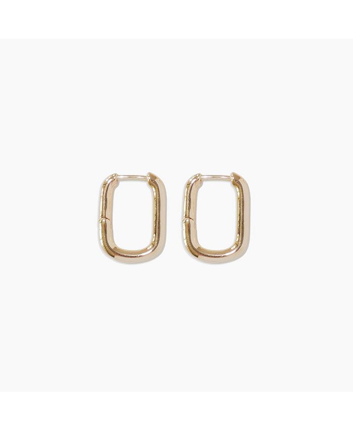 Sanctuaire Link Bar Hoop Earrings Gold - Macy's