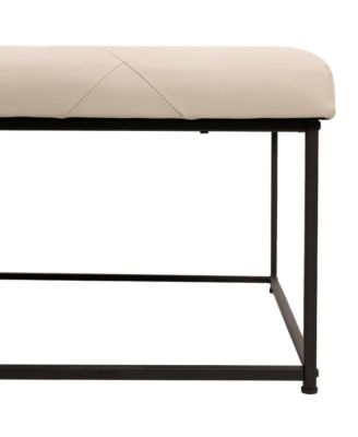 Almas 30-Inch Square Tufted Ottoman With Durable Metal Frame