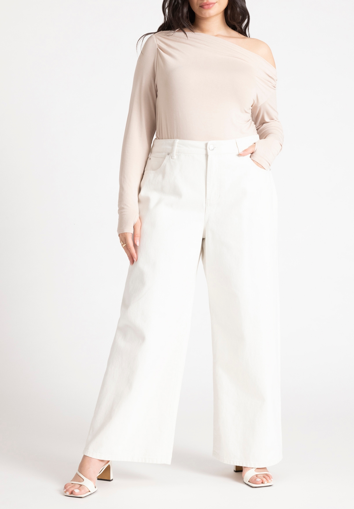 Eloquii Plus Size The Yvette Rigid Wide Leg Jean