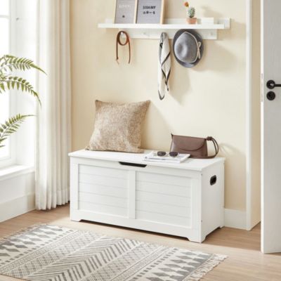 Storage Chest, Storage Trunk With 2 Safety Hinges, For Entryway, Bedroom