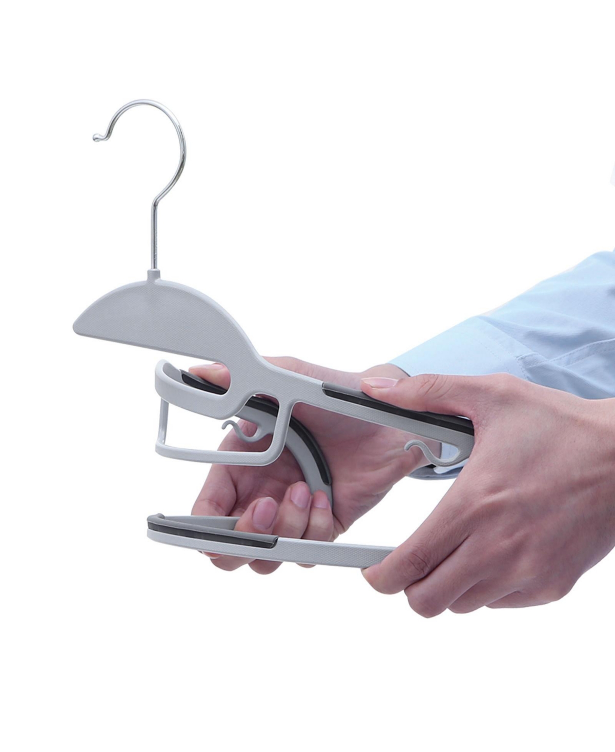 Slickblue Plastic Hangers Space Saving Clothes Hangers, Heavy Duty, S-shaped Opening, 50 Pieces