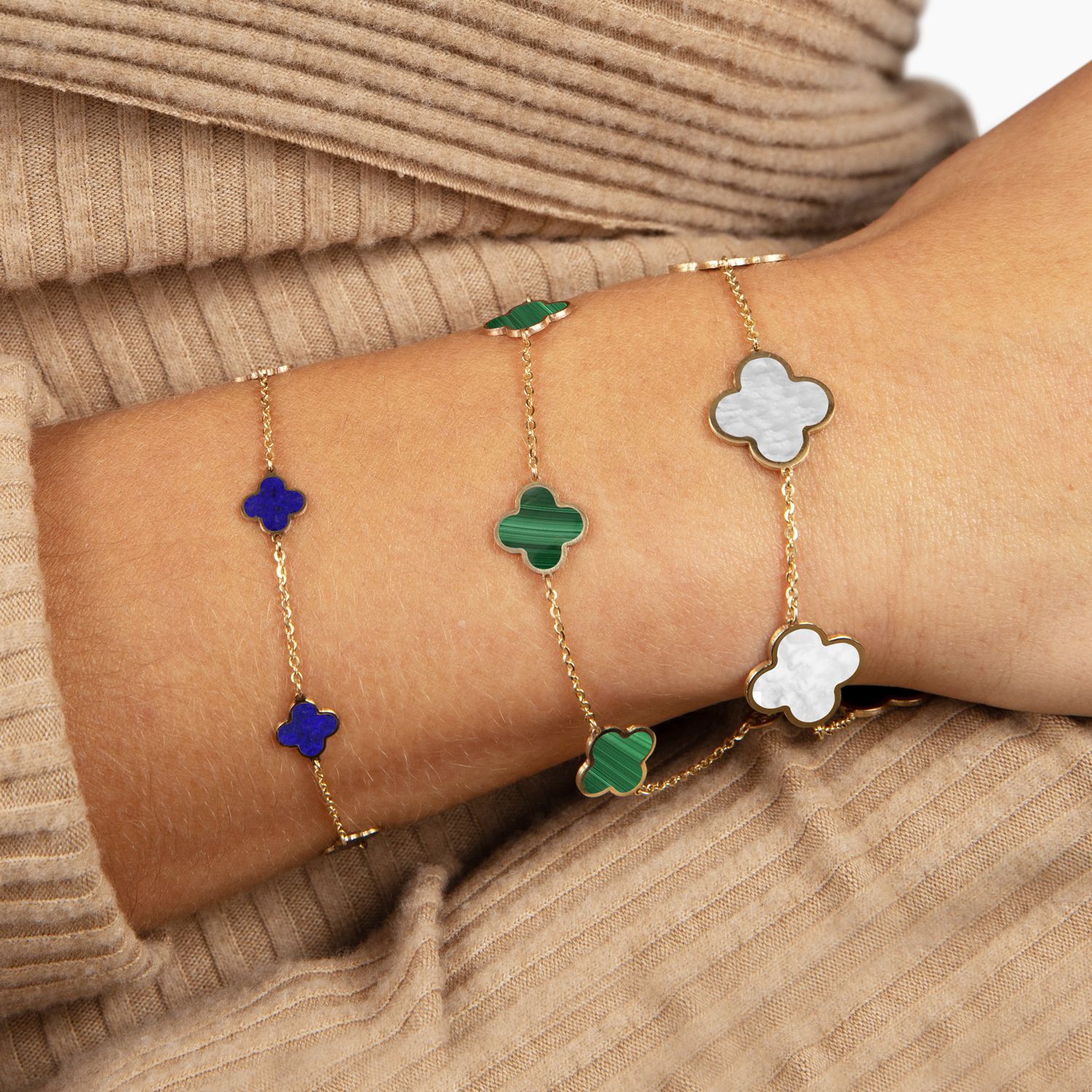 Mother of Pearl Clover Bracelet
