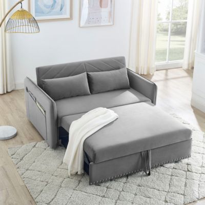 3-in-1 Pull-Out Sofa Sleeper with Pillows