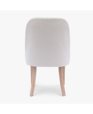 Mid-Century Modern Upholstered Boucle Dining Chair