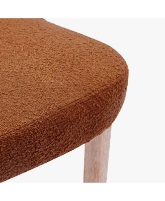 Mid-Century Modern Upholstered Boucle Dining Chair