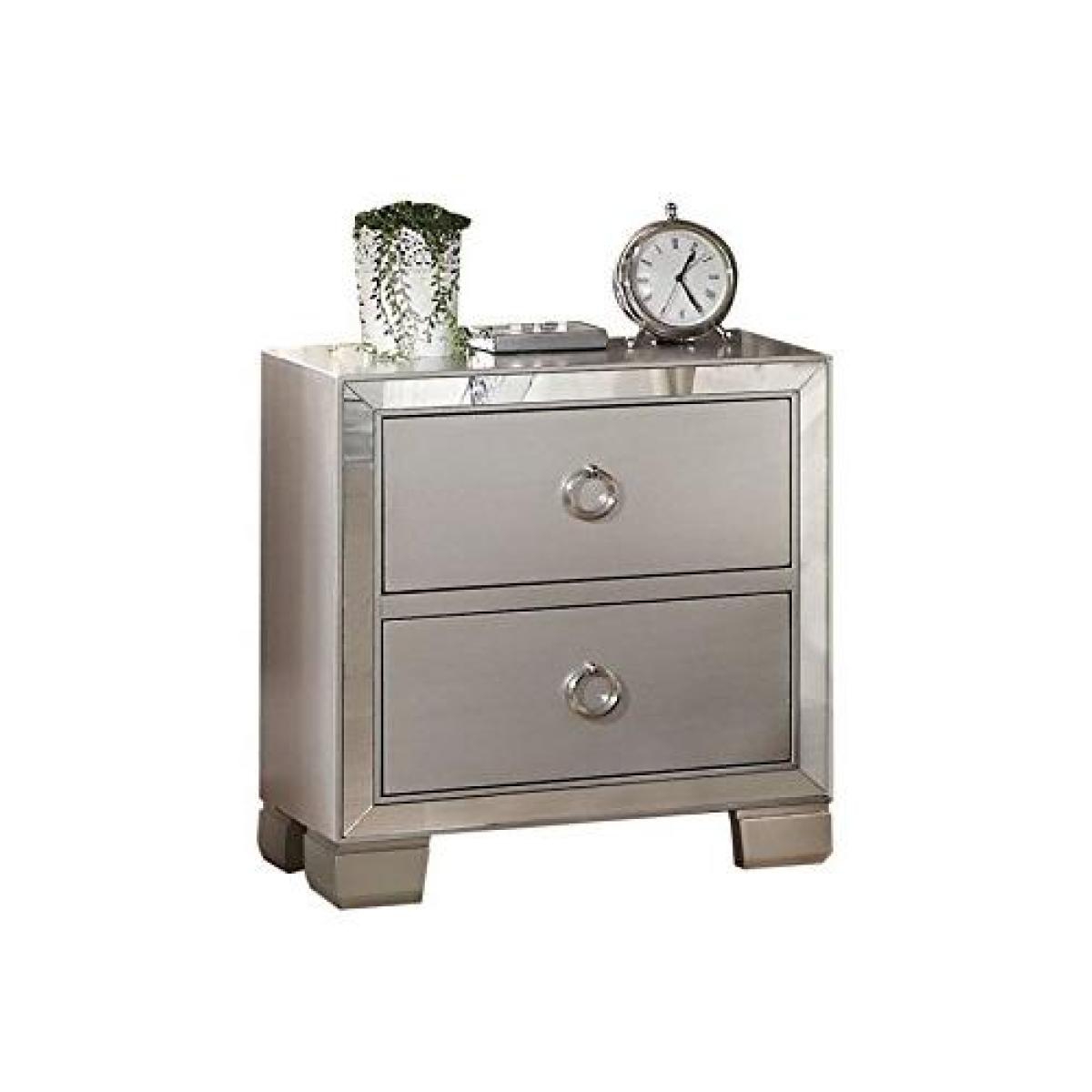 Streamdale Furniture Voeville Ii Nightstand In Platinum