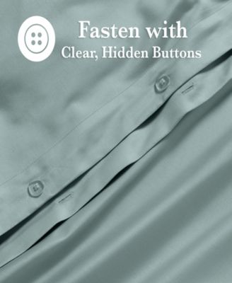 Superior 650-TC Egyptian Cotton Solid Luxury Duvet Cover Set, Twin