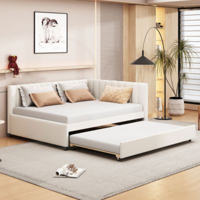 Upholstered Daybed & Trundle bed Frame