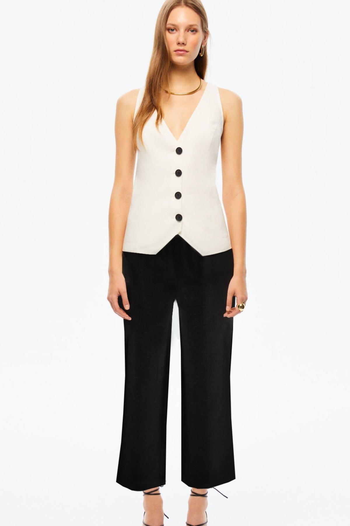 Nocturne Women's Wide Leg Linen Pants