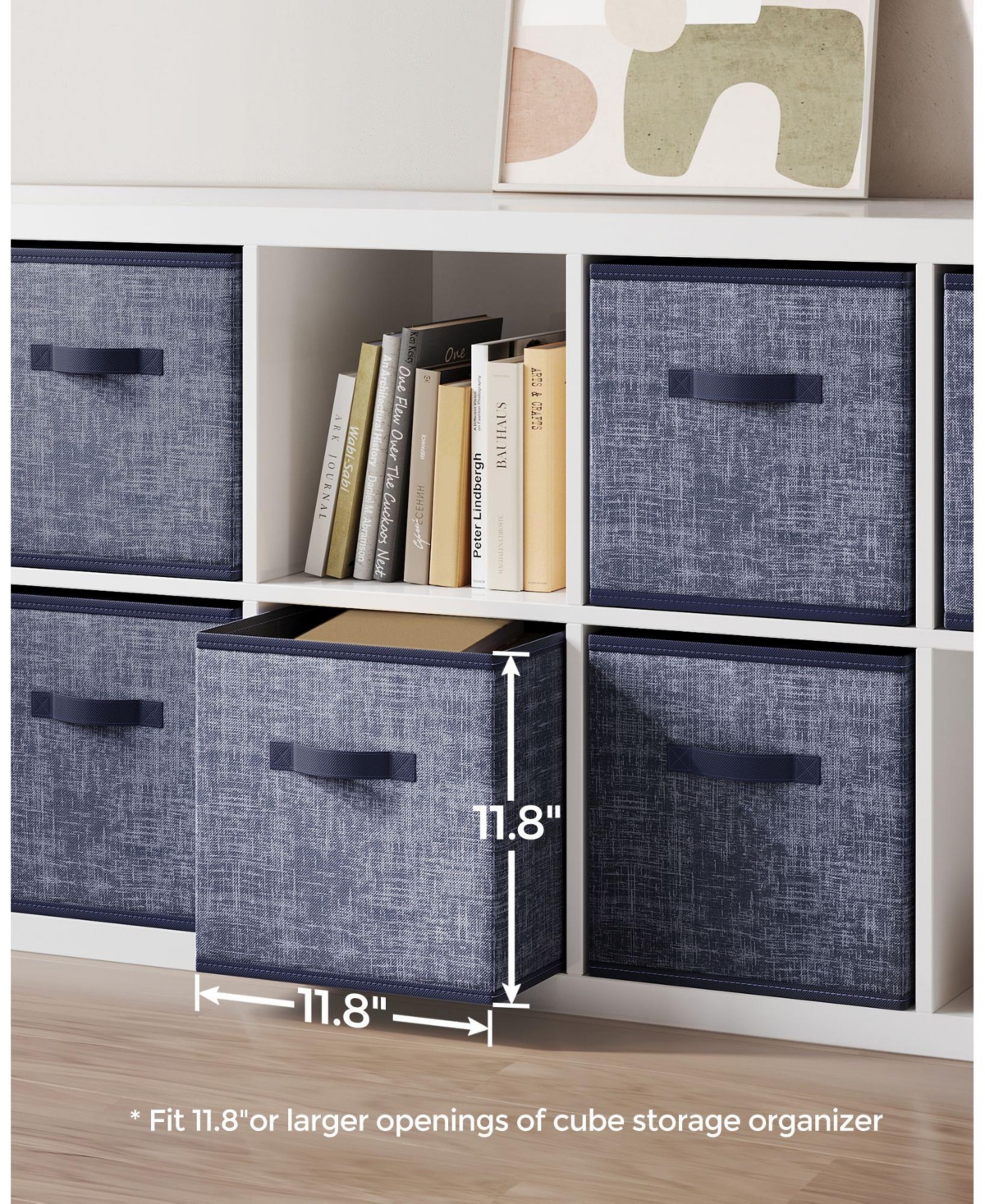 Slickblue Set Of 6 Fabric Storage Bins, Cube Storage Bins, Fabric Storage Bins With Dual Handles