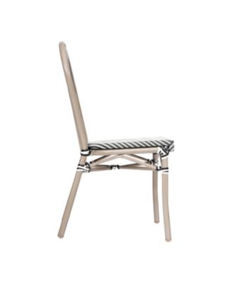 Mael Stacking Thonet Bistro Style Chair With Textilene Seat And Bamboo Finished Metal Frame For Indoor/Outdoor Use