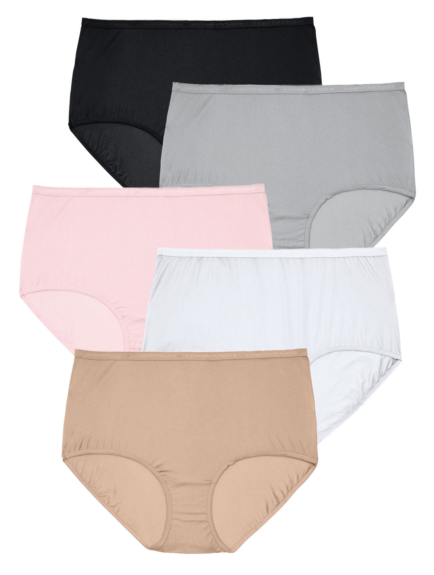 Women's 5-Pack Classic Silky Nylon Brief
