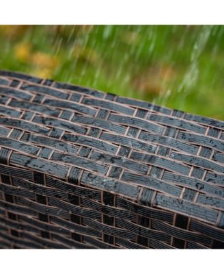 4-Piece Modern Patio Conversation Sofa Set with Cushions