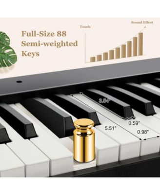 88-Key Foldable Digital Piano with MIDI and Wireless BT
