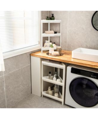 2 Pack 3-Tier Detachable Floor Corner Shower Shelf with Drainage Holes