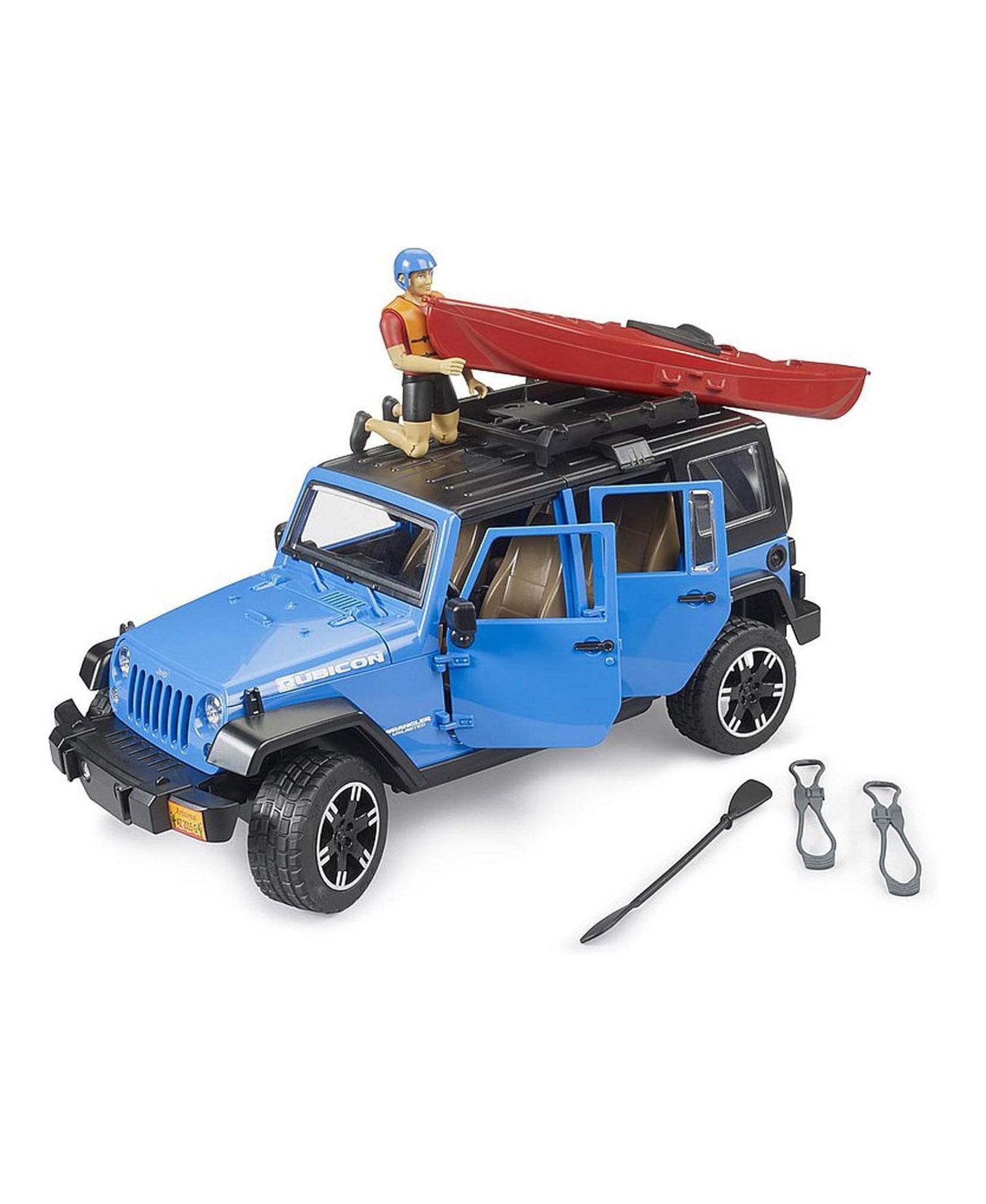 Детская игрушка Bruder 1/16 Jeep Wrangler Rubicon Unlimited with Kayak and Kayaker — фото 3