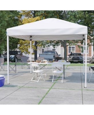 Outdoor Event/Tailgate Set With Pop Up Event Canopy With Carry Bag, Bi-Fold Table And 4 Folding Chairs