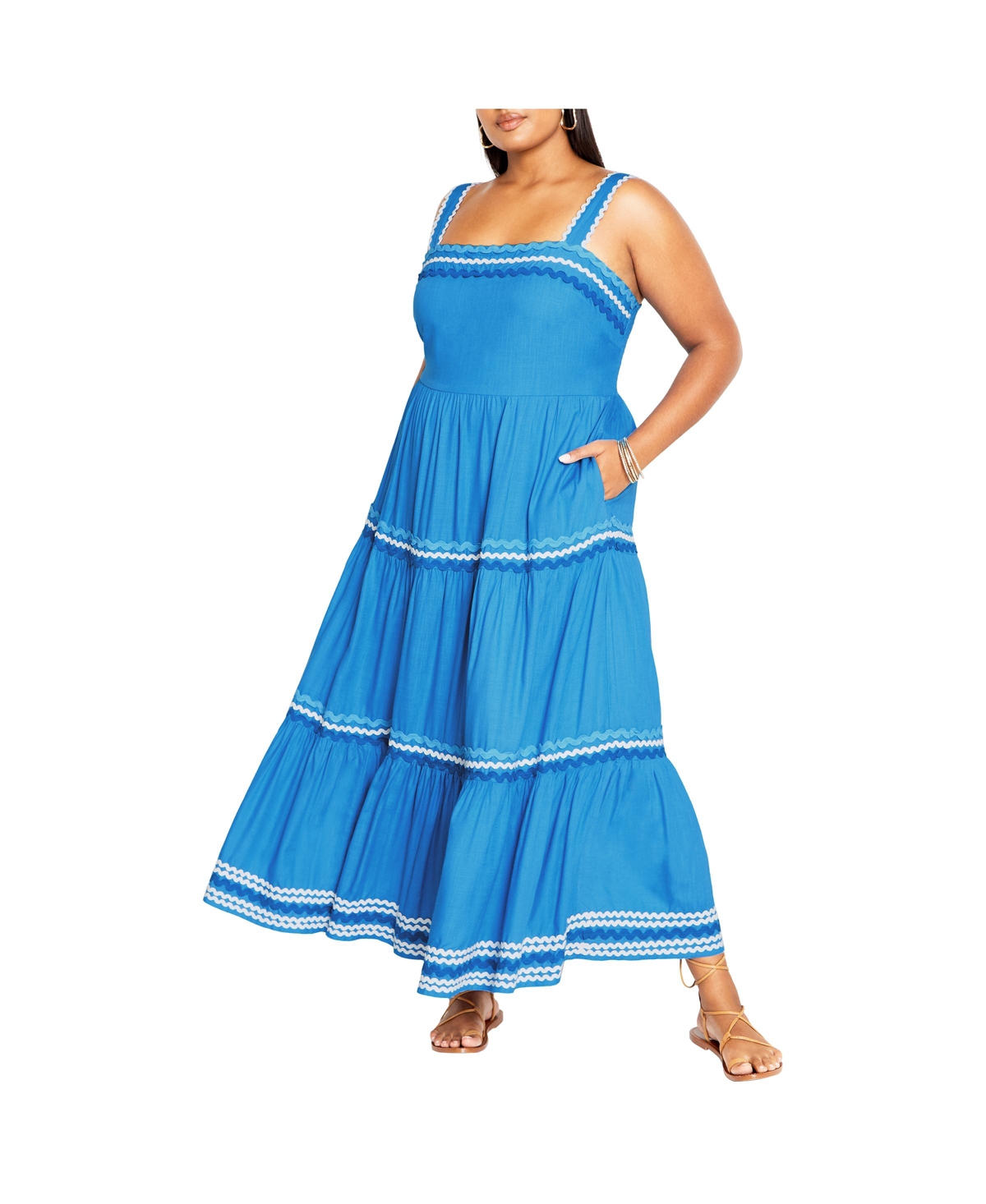 Plus Size Paradiso Dress - Ice blue