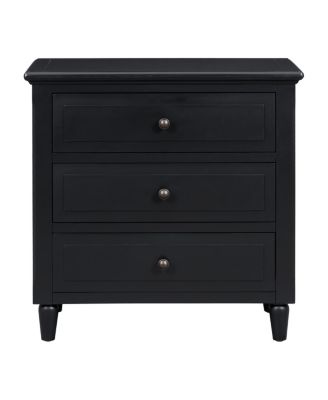 Streamdale 3-Drawer Nightstand Storage Wood Cabinet