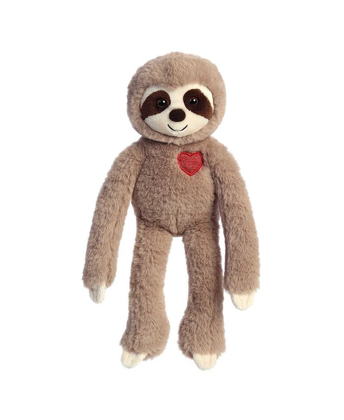 Aurora Medium Sweety Sloth Valentine Heartwarming Plush Toy Brown 12 ...