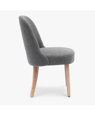 Mid-Century Modern Upholstered Boucle Dining Chair