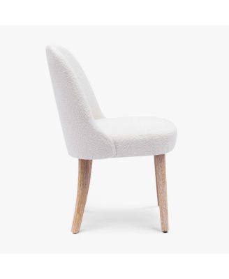 Mid-Century Modern Upholstered Boucle Dining Chair