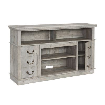 Farmhouse Rustic TV Stand, 65" TV, Open/Closed Storage