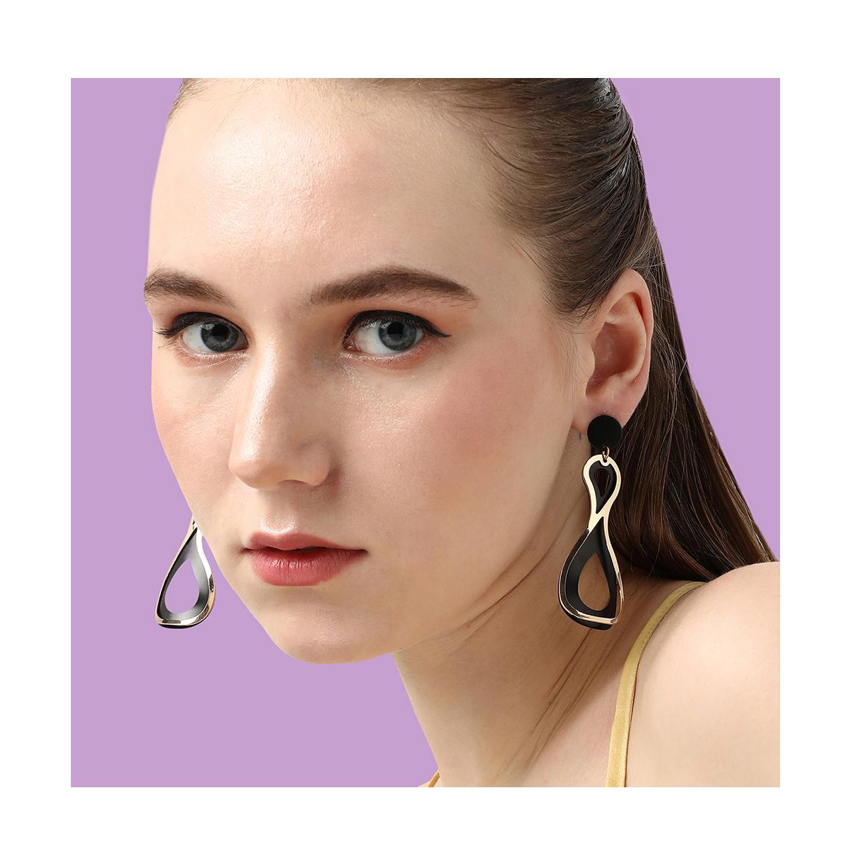 Sohi Women's Block Drop Earrings
