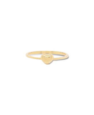 Gold Puffy Heart Ring 14K Gold