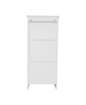 Adjustable Shelf Magnetic Closure Bathroom Storage Cabinet with Open Upper Shelf