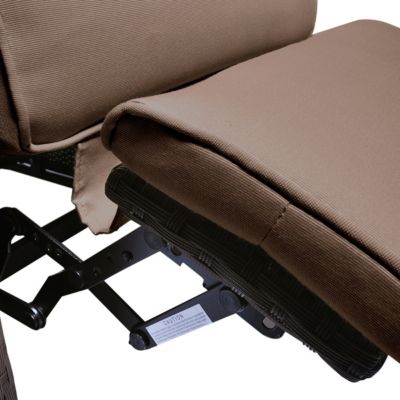 Wicker Garden Recliner with Thick Cushion