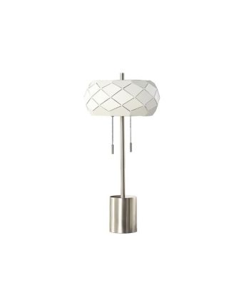 28" In Legeme Mid Century Danish 2-Light Steel Pull Chain Table Lamps