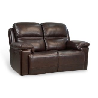 Simplie Fun Timo Top Grain Leather Power Reclining Loveseat Adjustable ...