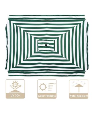 10x6.5 Ft Patio Umbrella Replacement Canopy Market Table Top Sunshade Cover Yard